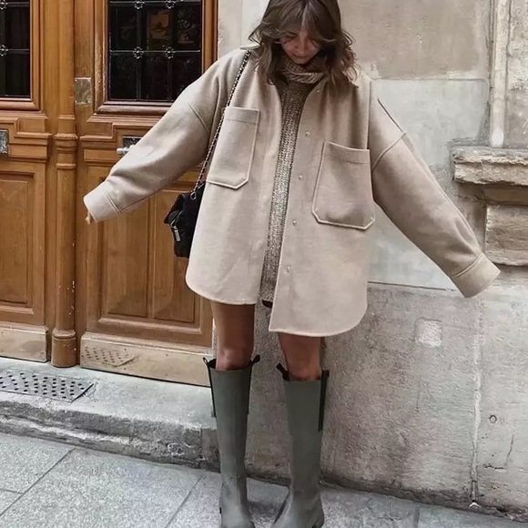 Coat jacket pockets women light fall fashion - Picture 6 of 13